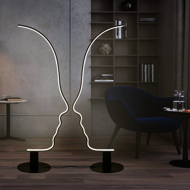 Postmoderne LED-Stehlampe mit menschlichem Gesicht, L170CM - Cueteks