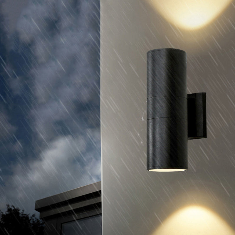 Orr Außenwandleuchte Doppelkopf, Metall &Glas, Wasserdicht - Cueteks
