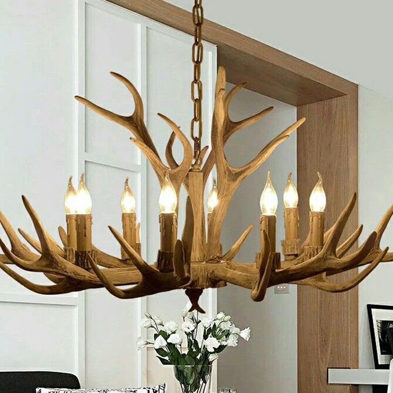 Austin Zeitgenöss Kronleuchter Hirschhorn, 3 Farben, ∅80/90/100CM - Cueteks
