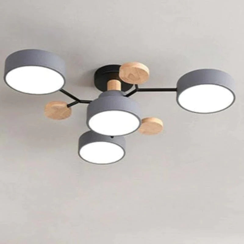 Moderne runde LED Deckenleuchte für Wohn- / Schlafzimmer, Grün - Cueteks