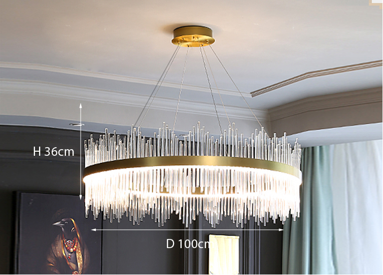 Marilyn Moderne Luxuriöse Kristall Kronleuchter, ∅50CM - Cueteks