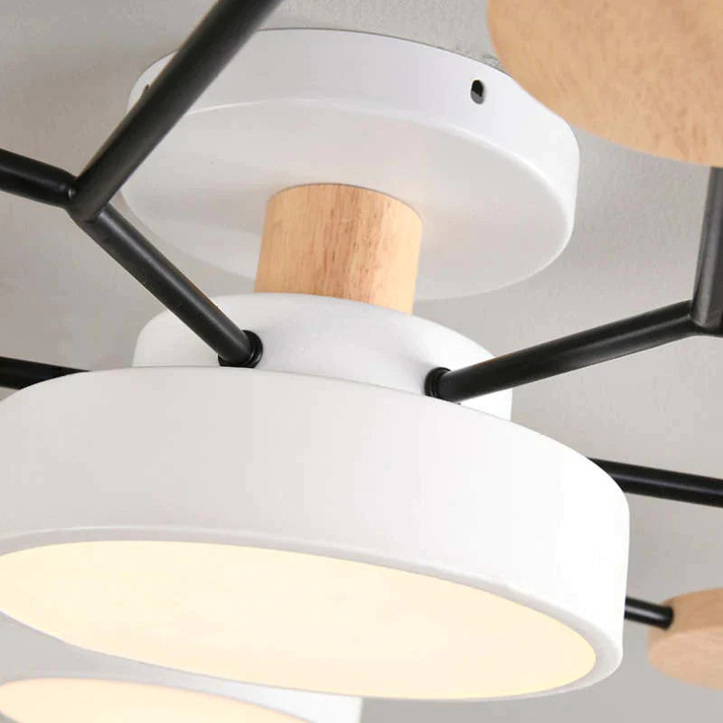 Moderne runde LED Deckenleuchte für Wohn- / Schlafzimmer, Grün - Cueteks