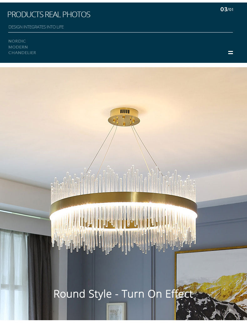 Marilyn Moderne Luxuriöse Kristall Kronleuchter, ∅50CM - Cueteks