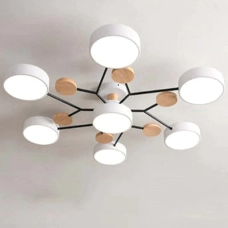 Moderne runde LED Deckenleuchte für Wohn- / Schlafzimmer, Grün - Cueteks