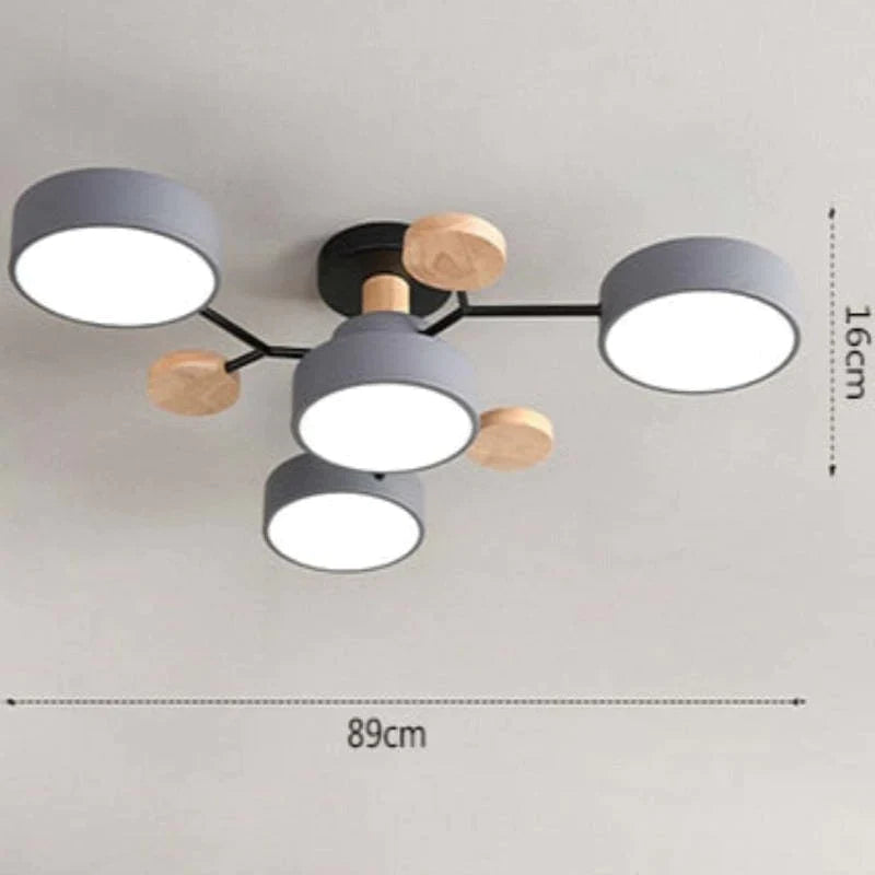 Moderne runde LED Deckenleuchte für Wohn- / Schlafzimmer, Grün - Cueteks
