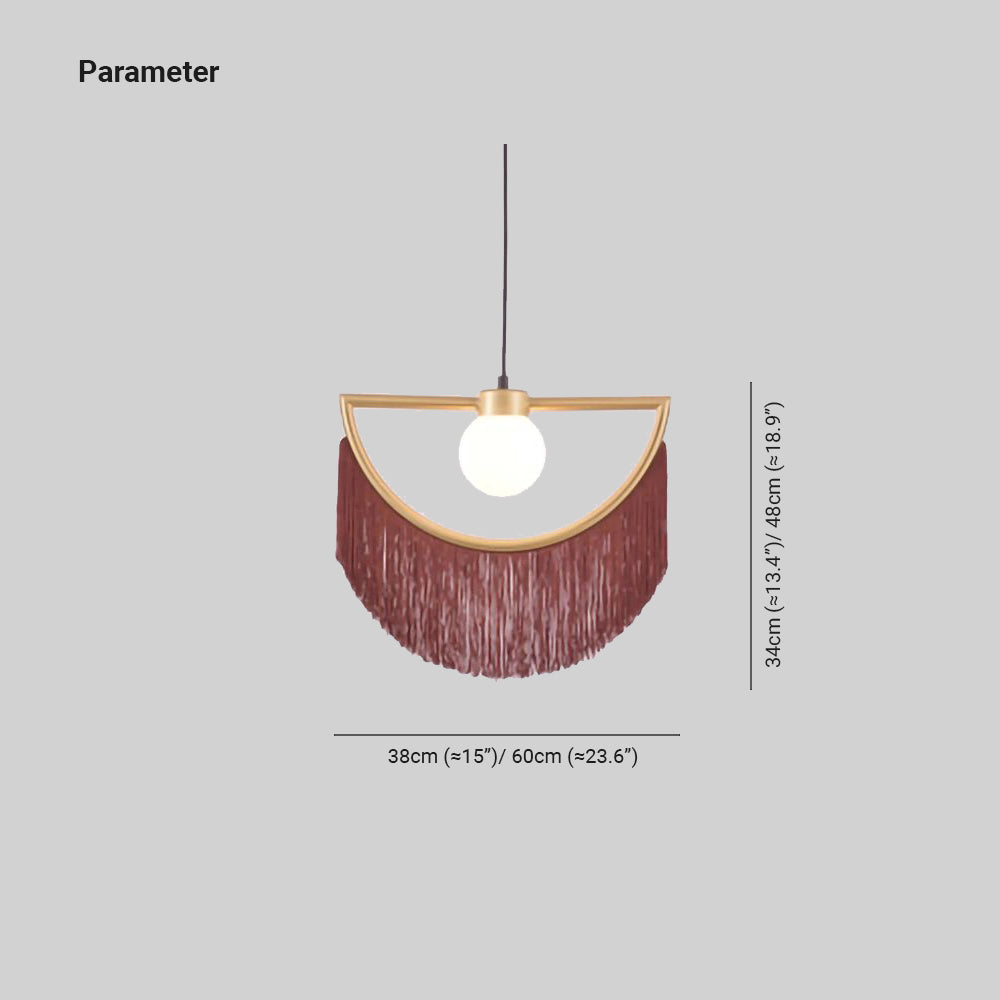 Minori Halbrund Pendelleuchte, 4 Farben, 38/60CM Lang - Cueteks