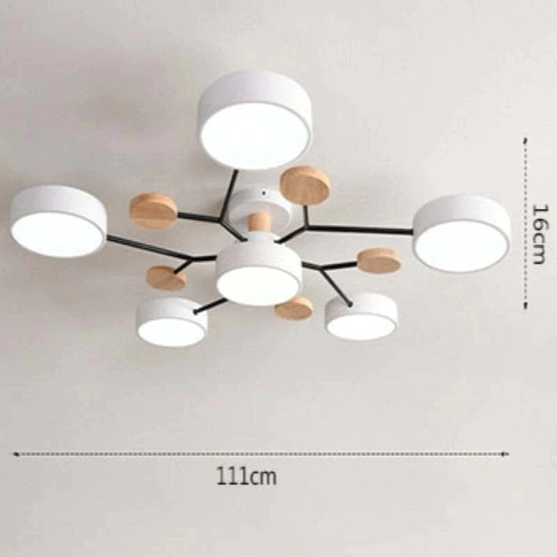 Moderne runde LED Deckenleuchte für Wohn- / Schlafzimmer, Grün - Cueteks