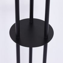 Eryn Schwarze Stehlampe, Metall & Arcyl, 3-flammig, 150CM Lang - Cueteks