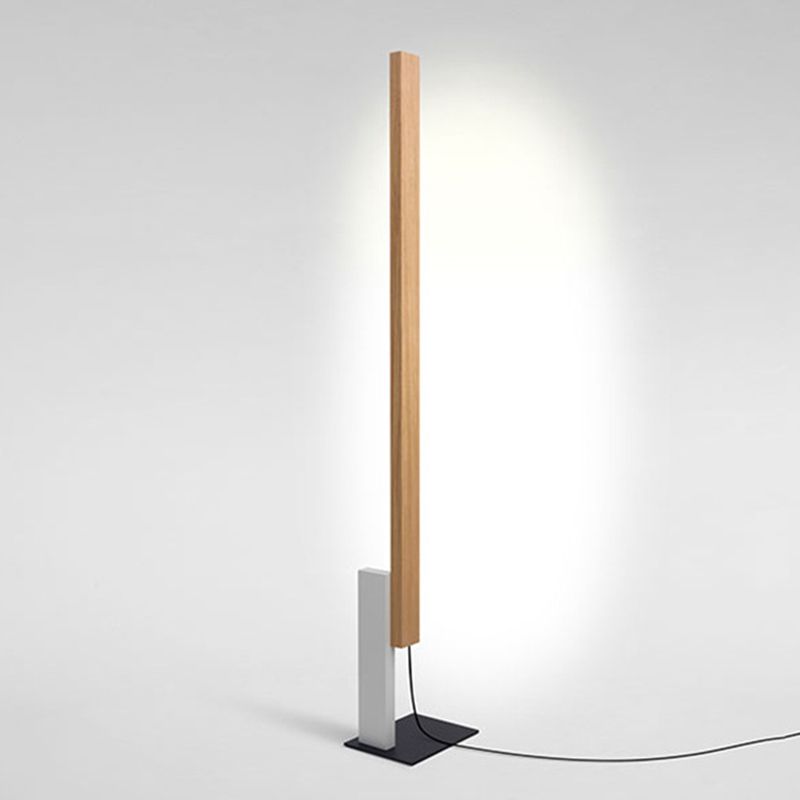 Edge Minimalistisch Lineare Stehleuchte, Holz & Metall, 4 Farben - Cueteks