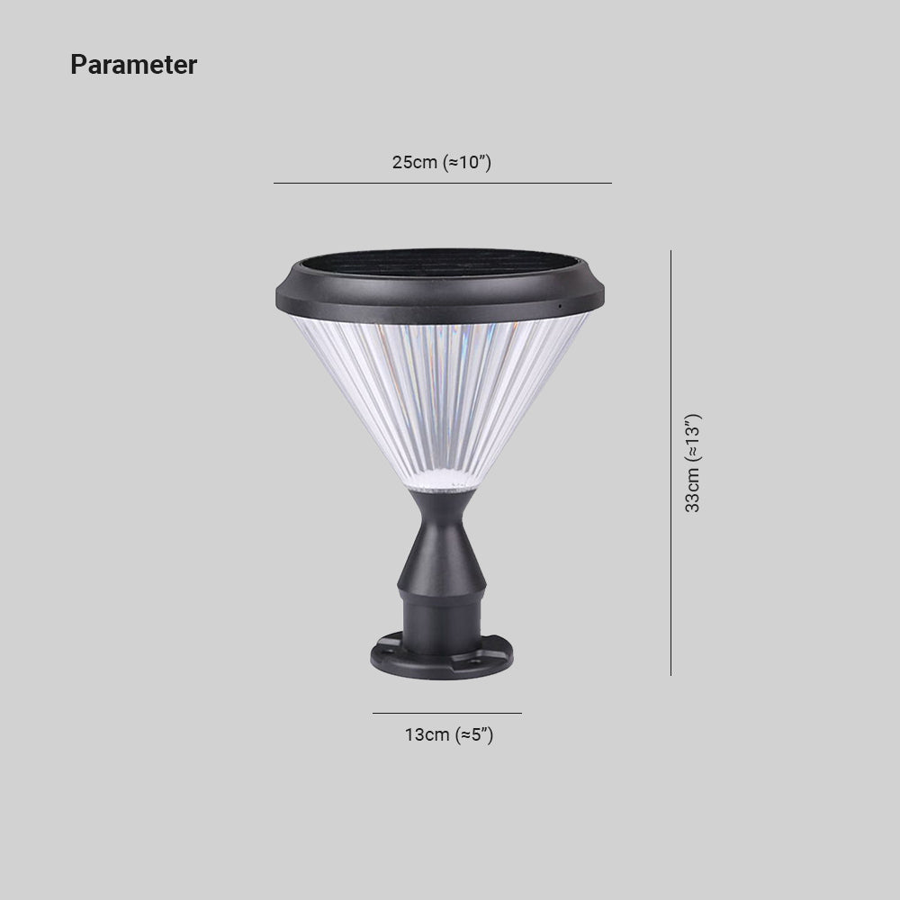 Riley Außensockelleuchte Diamantform, Solar, 33CM Lang - Cueteks