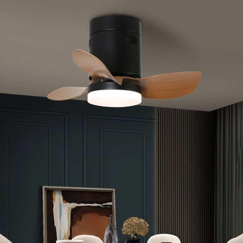 Walters 3-Blatt Deckenventilator mit Beleuchtung, Schwarz & Braun, ∅60CM - Cueteks