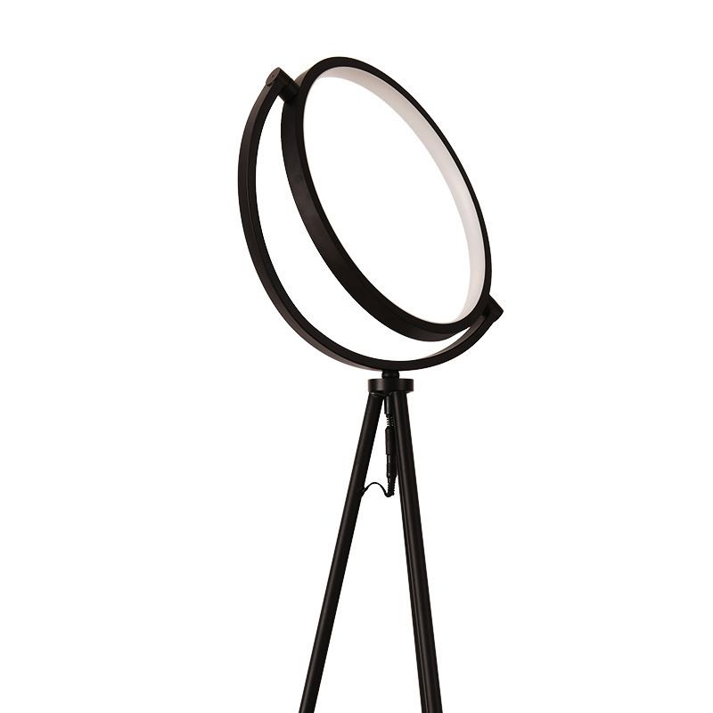 Salgado Kreis Schwarz Stehleuchte, Metall, 2 Farben, 152CM Lang - Cueteks