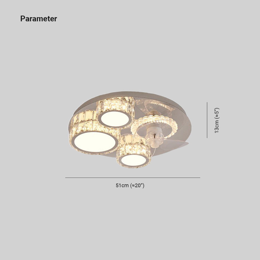Kirsten Deckenventilator mit Beleuchtung, 12 Stile, ∅50CM/58CM/56CM/70CM - Cueteks