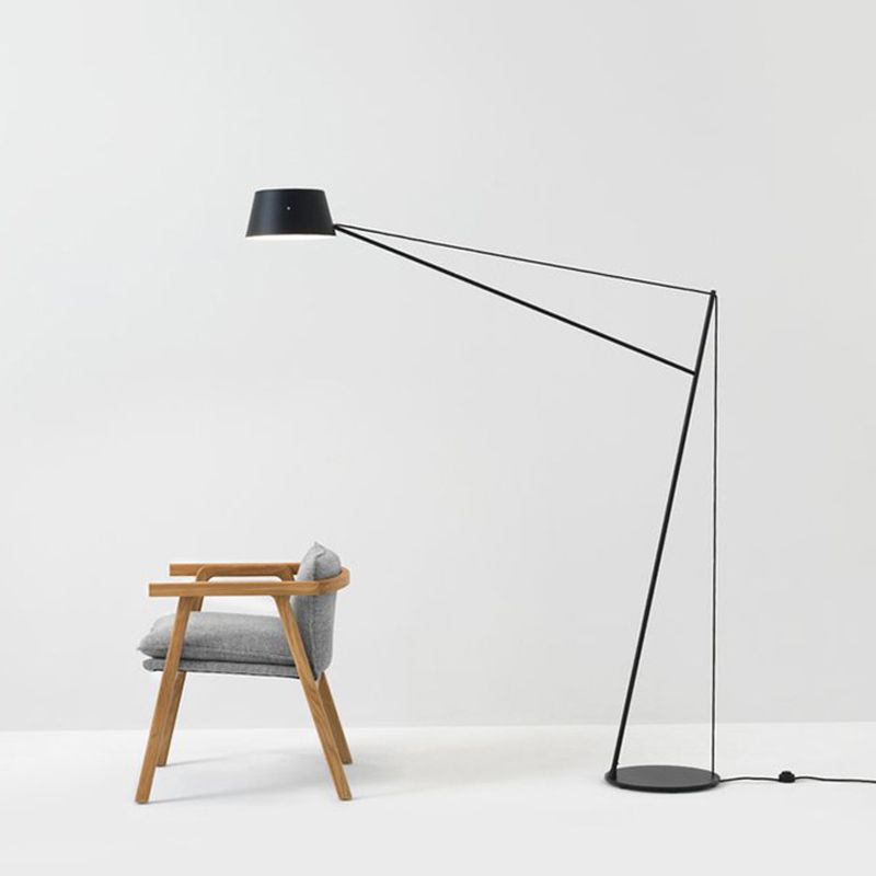 Salgado Bogen Schwarz Stehleuchte, Metall, 180CM Lang - Cueteks