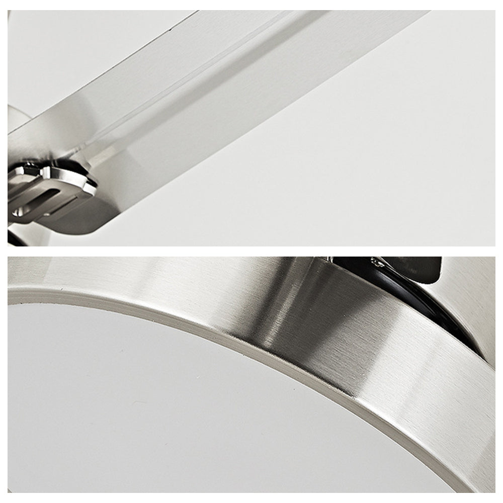 Haydn 5-Blatt Silberner Deckenventilator mit Beleuchtung, Metall & ABS, ∅132CM - Cueteks