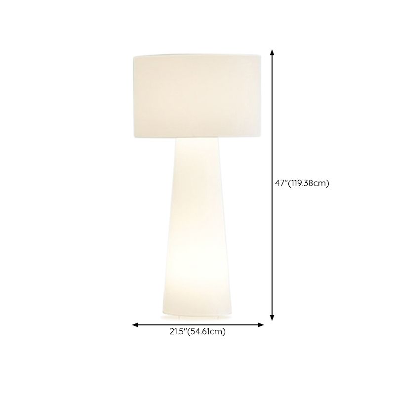 Eryn Zylinderförmige Stehleuchte, Metall & Stoff, 90/120CM Lang - Cueteks