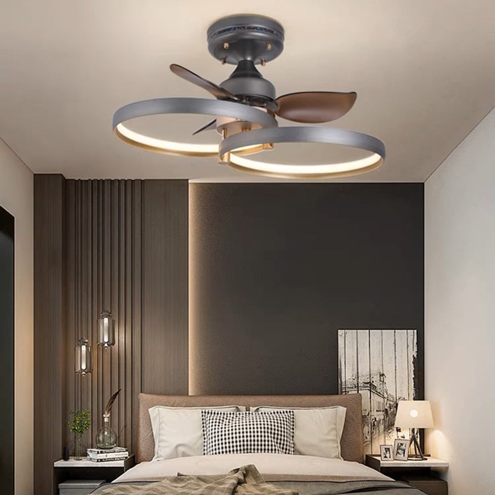 Kelley Deckenventilator mit Beleuchtung Aluminium & Metall, 2/3/4-flammig, ∅65/90CM - Cueteks