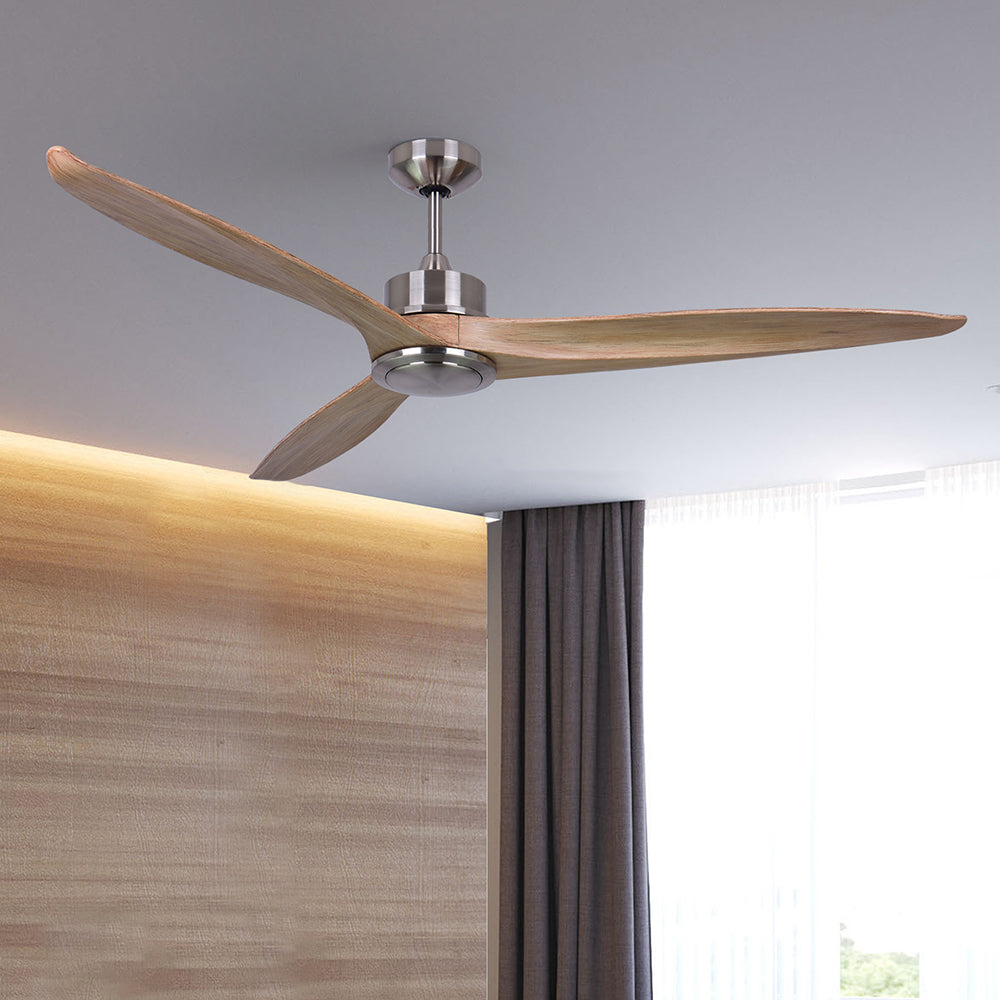 Haydn 3-Blatt Deckenventilator, Metall & Holz, ∅132CM - Cueteks
