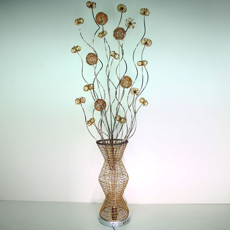 Bella Blumenvase Goldene Stehlampe, 160CM Lang - Cueteks