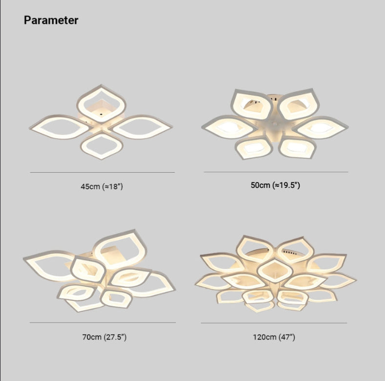 Hana Deckenleuchte Blatt, 4/6/8/15-flammig - Cueteks
