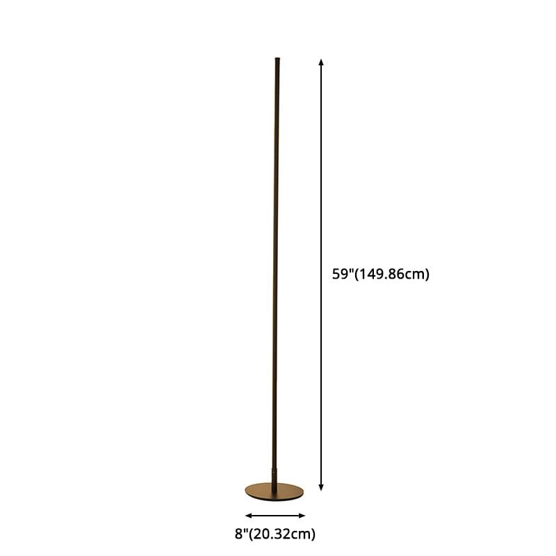 Edge dimension drawing with 59-inch height and 8-inch round base