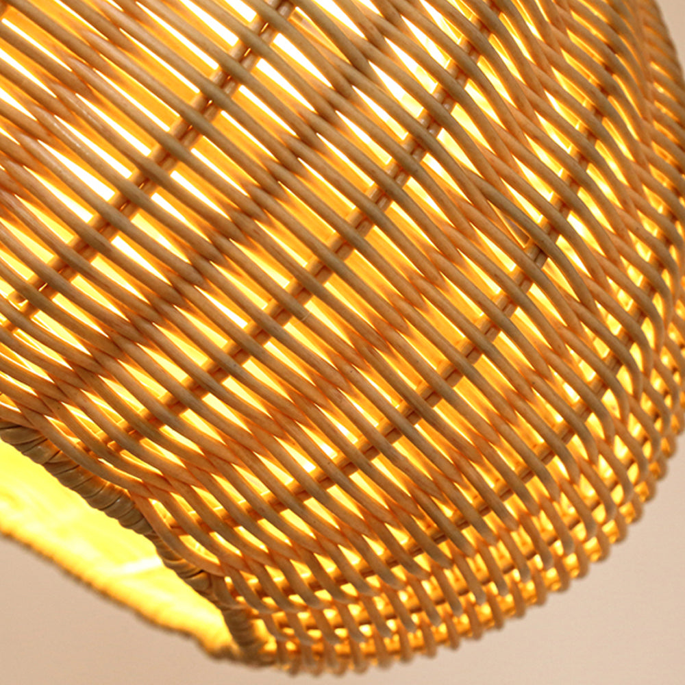 Ritta Außenpendelleuchte, Metall & Rattan, 2 Farben, ∅40/60CM - Cueteks