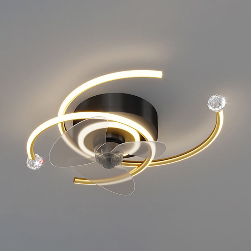 Quinn Deckenventilator mit Beleuchtung 3-Ring, 3 Stile, ∅50/52/53CM - Cueteks
