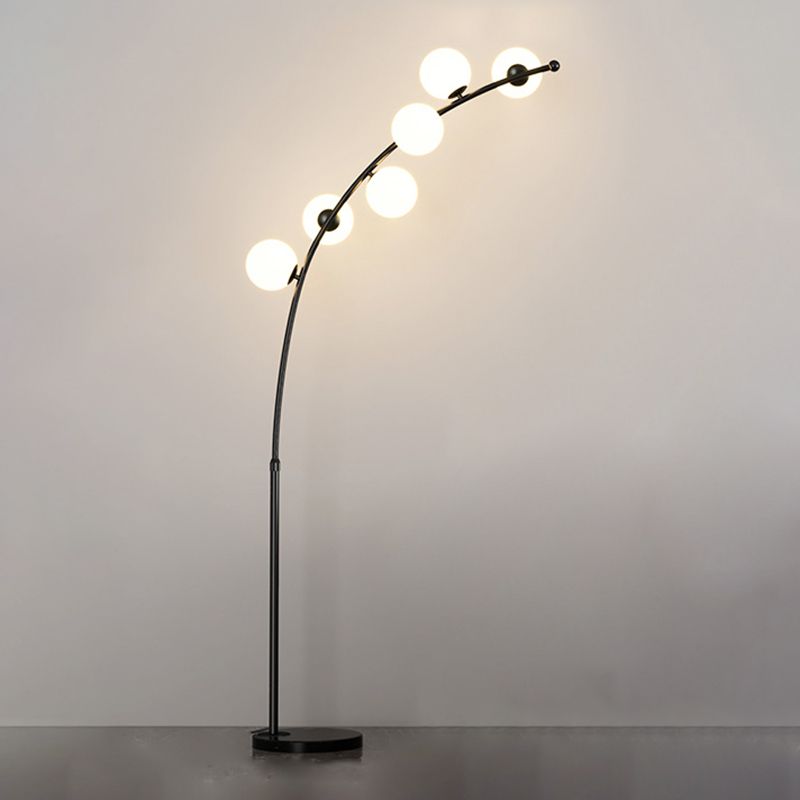 Valentina Bogen Blase Stehleuchte, 2 Farben, 3/4/6-flammig, 200CM Lang - Cueteks