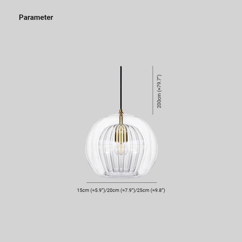 Hailie Glas Pendelleuchte, 2 Farbe, ∅15/20/25CM - Cueteks