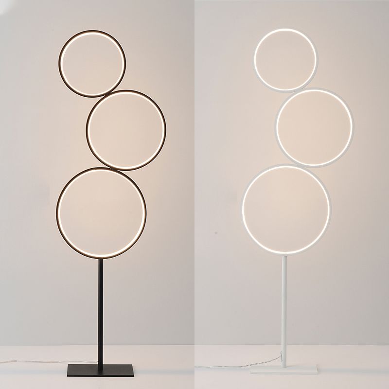 Arisha Ring Stehlampe, 3/5-flammig, 2 Farben, 114/130CM Lang - Cueteks