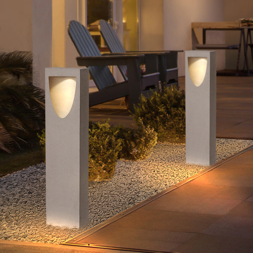 Pena Reflektion Minimalistisch Außen-Pollerleuchte Grau, Metall & Aluminium, 80CM Lang - Cueteks