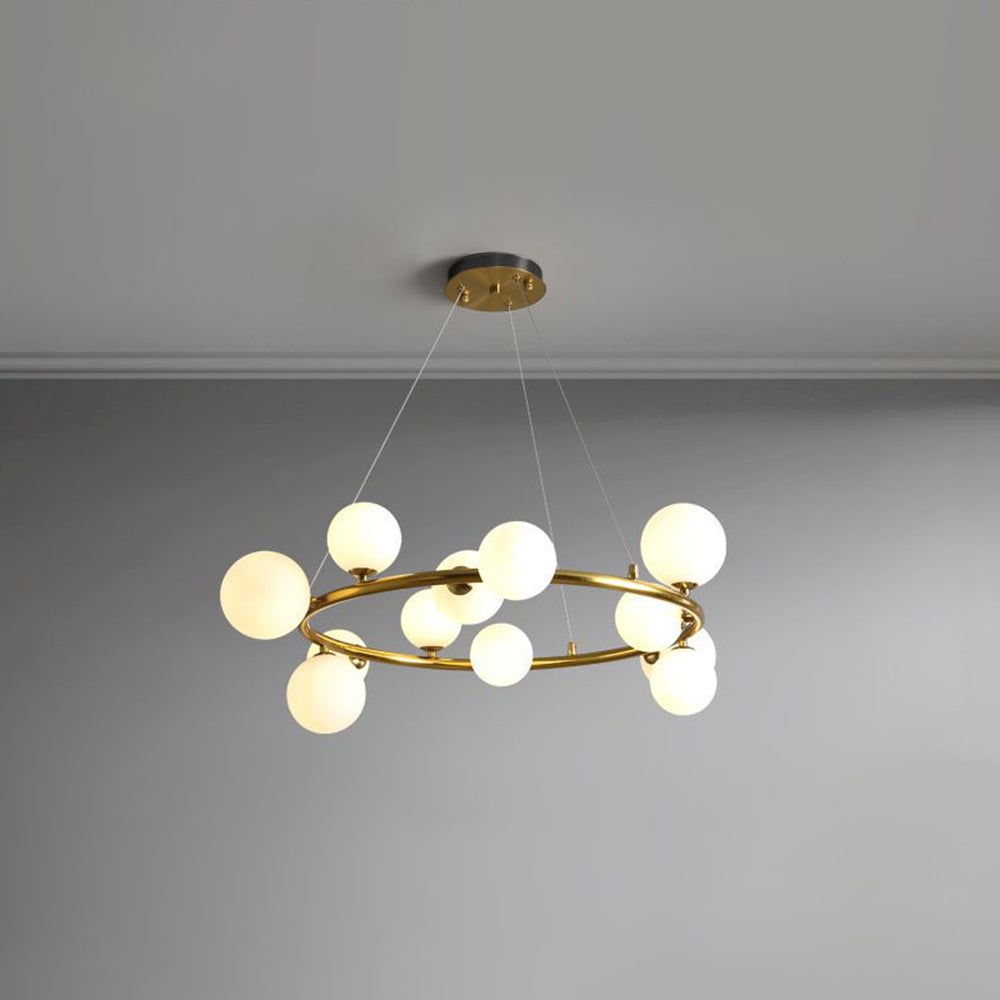 Valentina Kronleuchter, 8/12/16-flammig, φ650/850/1050, Metall & Glas - Cueteks