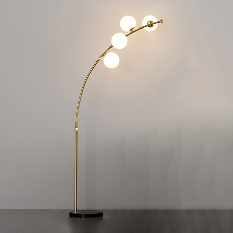 Valentina Bogen Blase Stehleuchte, 2 Farben, 3/4/6-flammig, 200CM Lang - Cueteks