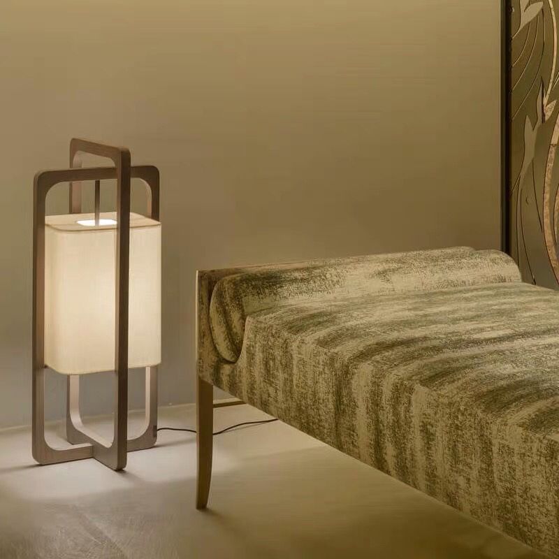 Ozawa Rechteckige Stehleuchte, Holz, ∅20/32CM Lang - Cueteks