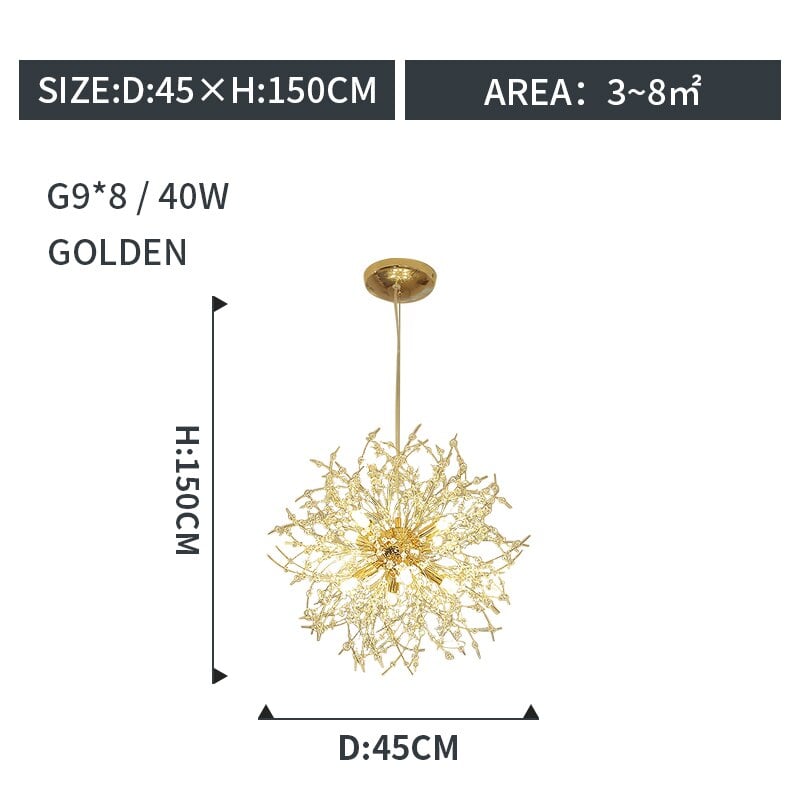 Lili Dendelion Moderne Pendelleuchte Hängelampe für Esszimmer - Cueteks