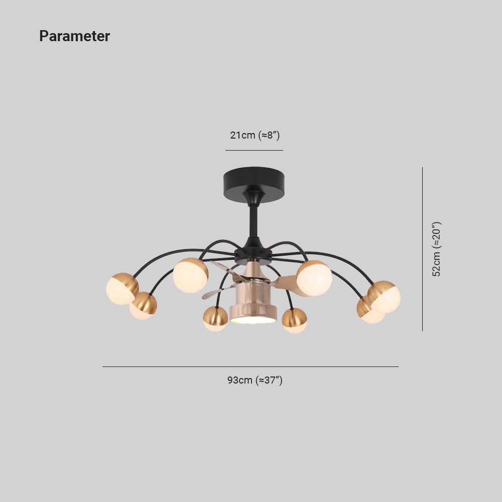 Valentina size diagram: 93 cm overall width, 52 cm height and 21 cm canopy width
