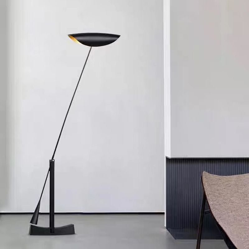 Carins Lineare Schwarze & Goldene Stehleuchte, 150CM Lang - Cueteks