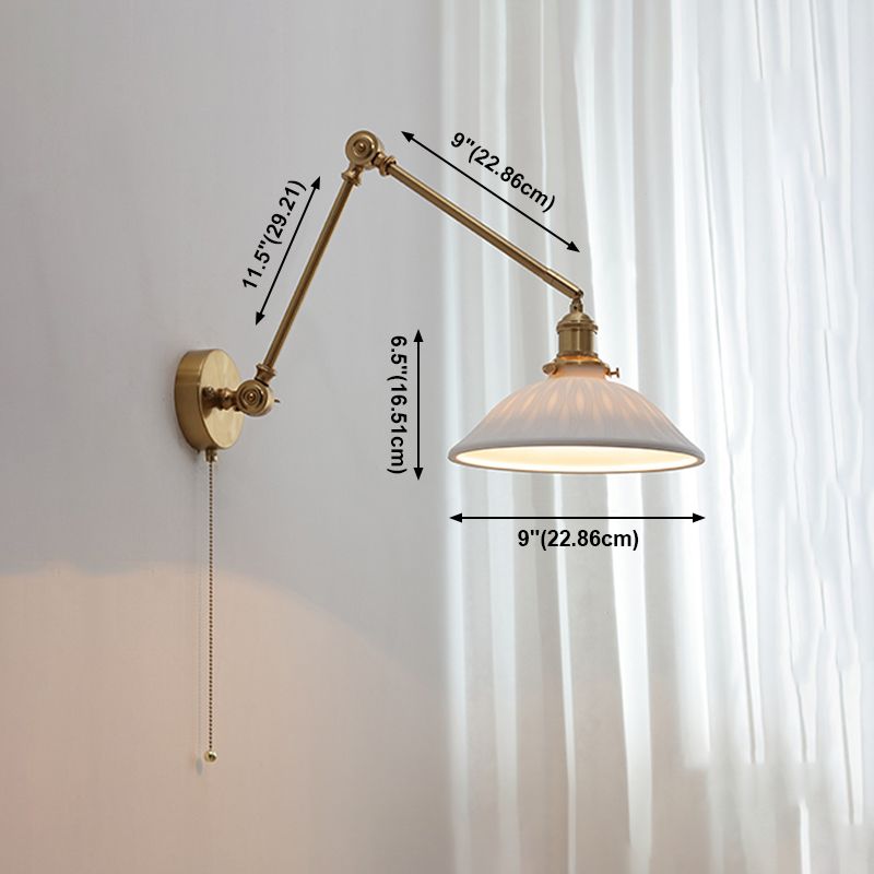 Carins Verstellbare Wandleuchte, Keramik & Metall, 4 Stil - Cueteks