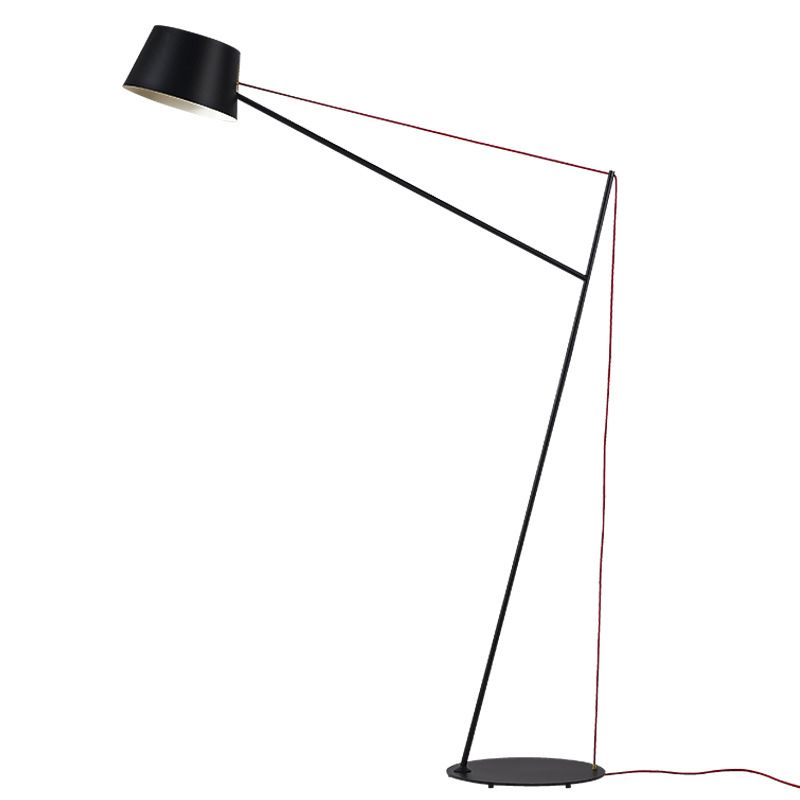 Salgado Bogen Schwarz Stehleuchte, Metall, 180CM Lang - Cueteks