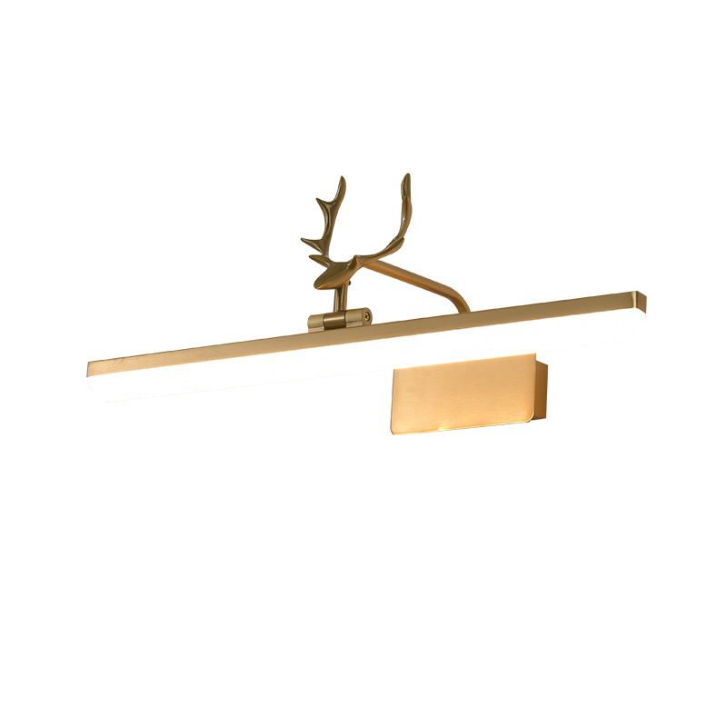 Leigh Geweihe Spiegelfront Waschtisch-Wandleuchte, 3 Farben, Metall, 43/58/74/93CM Lang - Cueteks