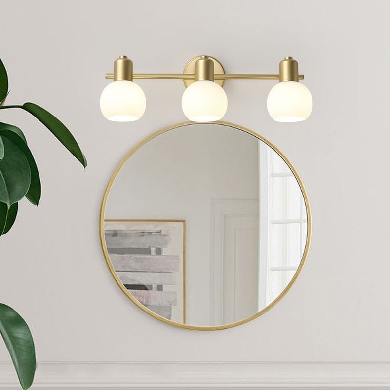 Valentina Gold Spiegelfront Waschtisch-Wandleuchte, 1/2/3-flammig - Cueteks