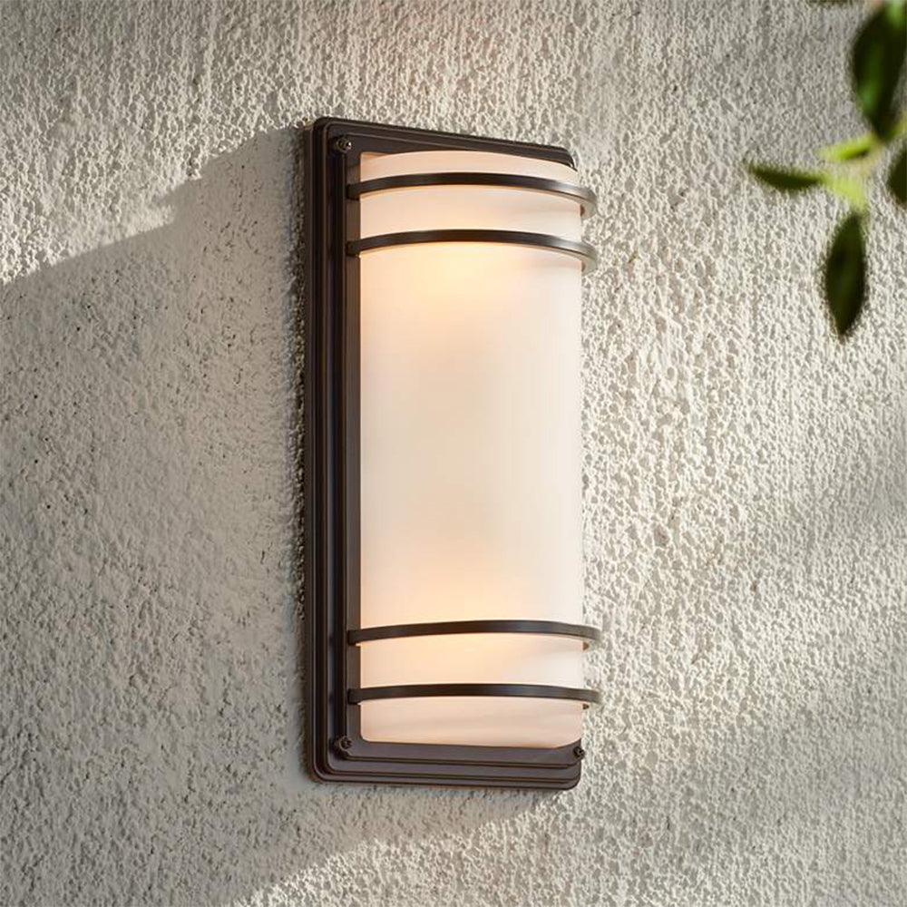 Orr Bronze Opal Außenbreich Wandleuchte, 40CM Lang - Cueteks