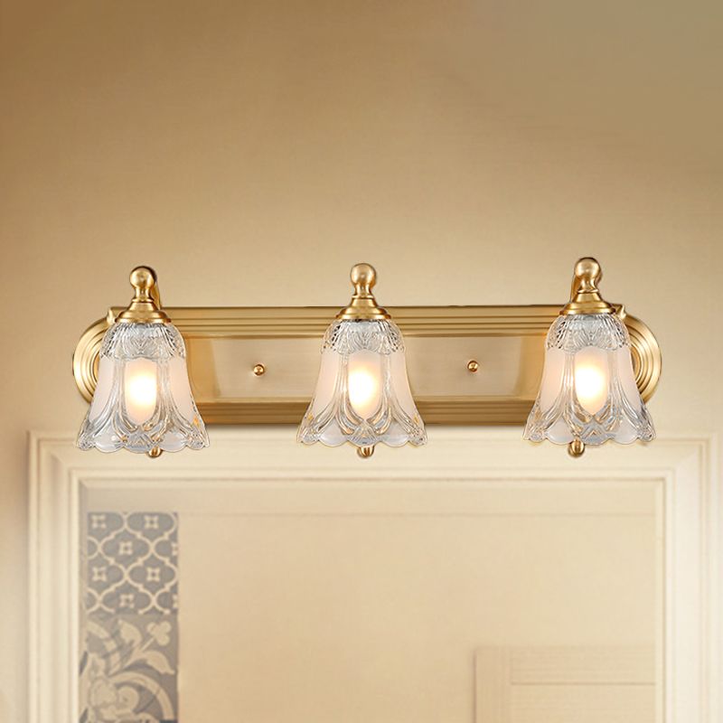 Félicie Spiegel Front Bell Shade Vanity Wandleuchte - Cueteks