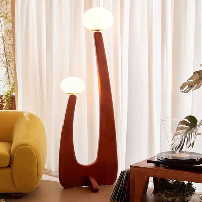 Avi Stehleuchte, Holz & Glas, 2-flammig - Cueteks