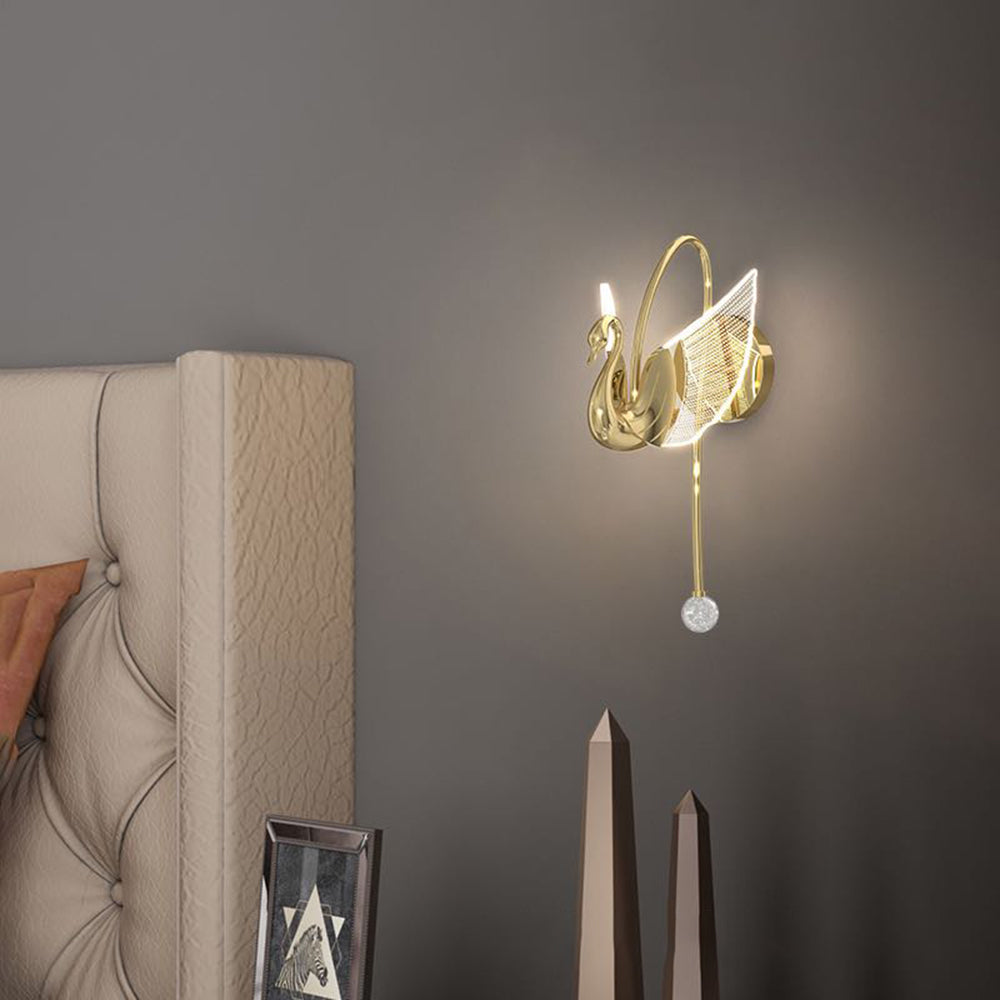 Kady Schwan Wandleuchte 2 Farbe, 30CM Lang - Cueteks