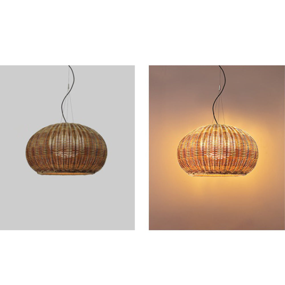 Ritta Außenpendelleuchte, Bambus, 16/38CM Lang - Cueteks