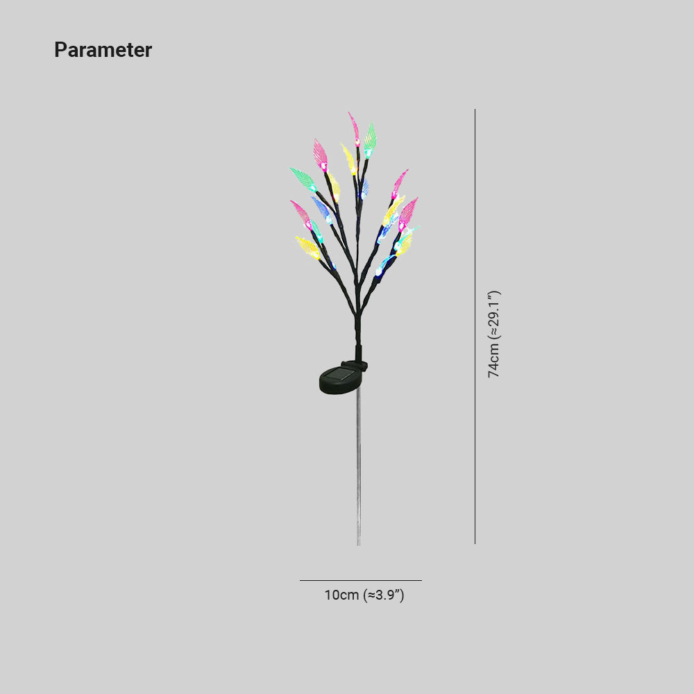 Pena Außen-Wegeleuchte Blatt Solarenergie, 74CM lang - Cueteks
