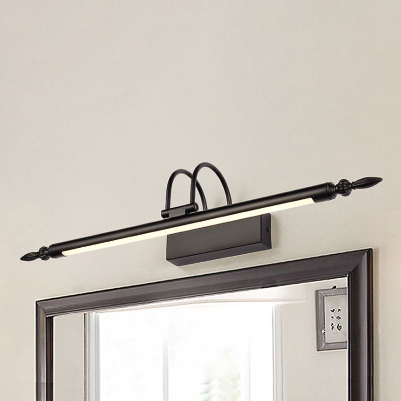Leigh Linear & Schwarz Spiegelfront Waschtisch-Wandleuchte - Cueteks