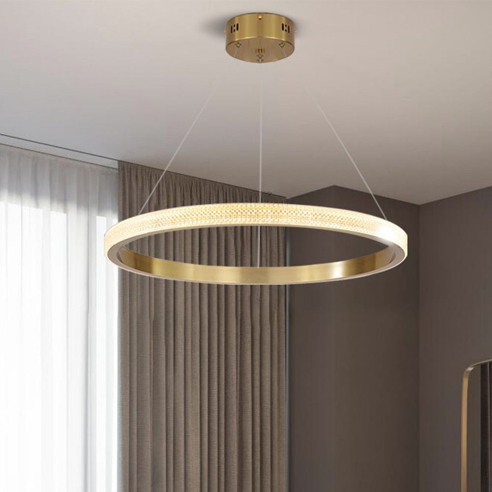 Kirsten Kronleuchter, 1/2/3/4 Ringe, Aluminium & Arcyl, ∅40/60/80/100CM - Cueteks