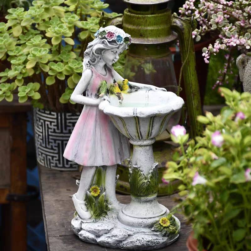 Minori Außenstehleuchte Feenmädchen Rosa Solarenergie, 28CM lang - Cueteks